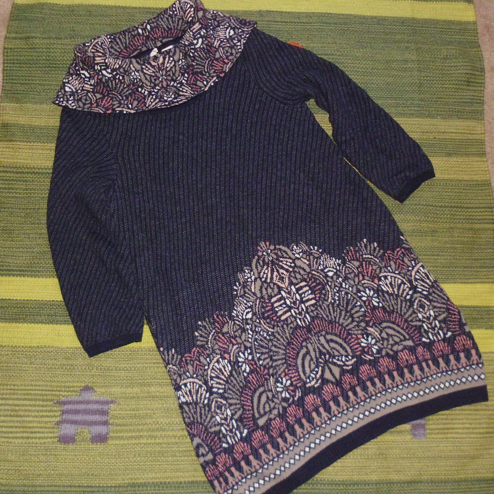 Anthropologie Moth Imperial Garden Tunic Sweater S